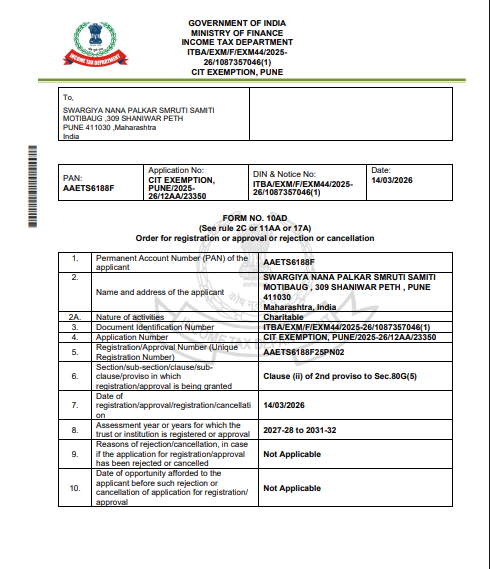 80G Certificate